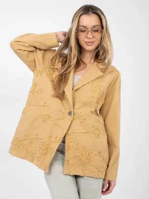 Dámské sako RUE PARIS IT-MA-FL9992.97 CAMEL