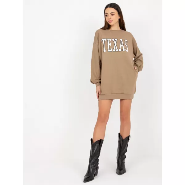  Dámská mikina EX MODA EM-BL-U719.82P DARK BEIGE 