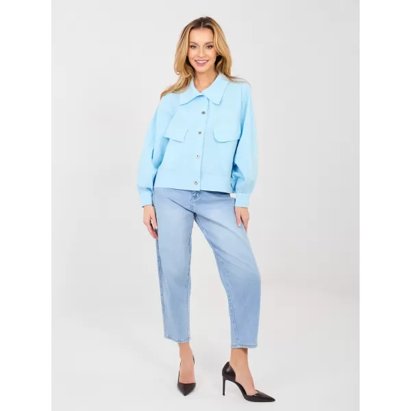  Dámská halenka RUE PARIS IT-KR-FL10071.50 LIGHT BLUE 