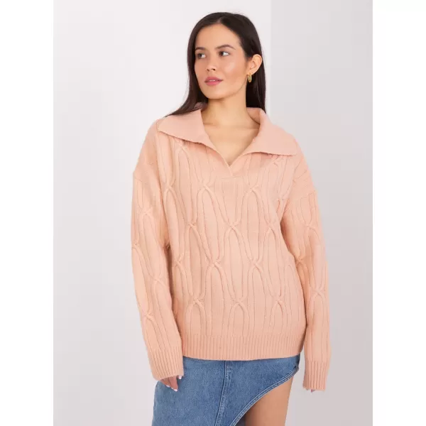  Dámský svetr WOOL FASHION ITALIA AT-SW-2349-2.96 PEACH 