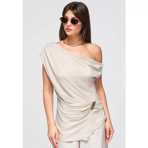  Dámská blůza LARICA OW-TS-E0053 BEIGE 