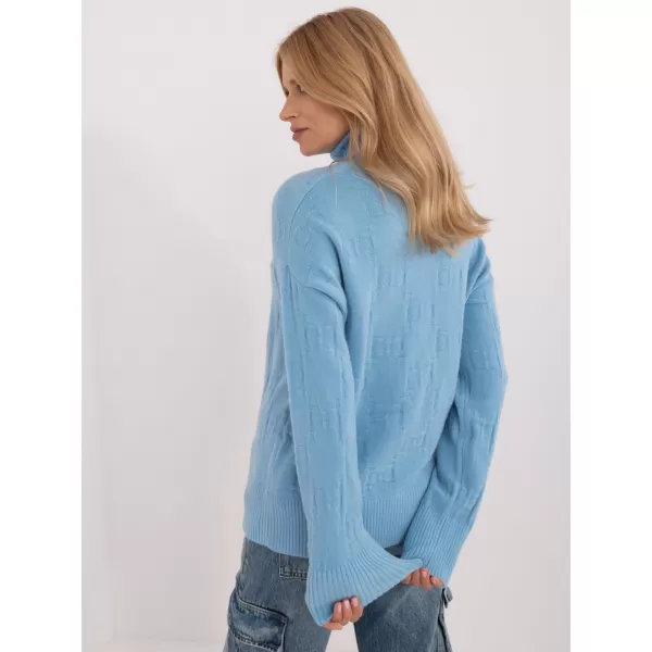  Dámský svetr WOOL FASHION ITALIA AT-SW-2342-1.35 LIGHT BLUE 