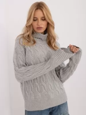 Dámský svetr WOOL FASHION ITALIA AT-SW-23445.00 GRAY