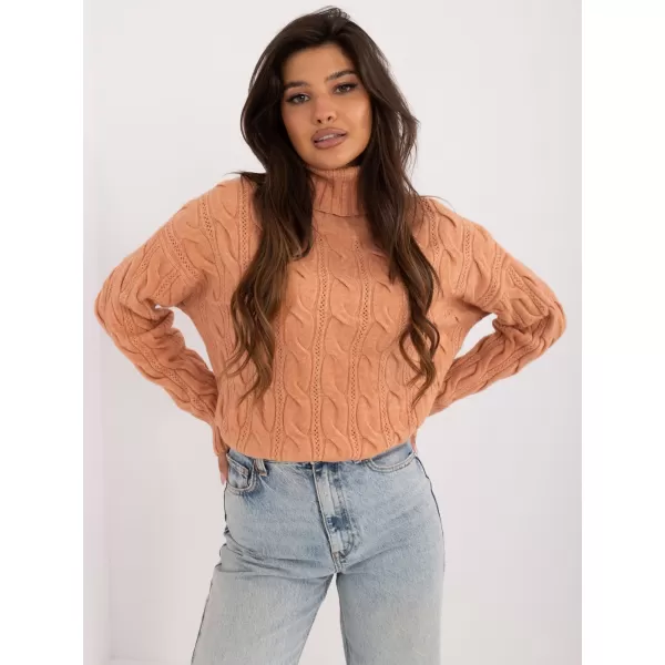  Dámský svetr WOOL FASHION ITALIA AT-SW-23445.00 BRIGHT ORANGE 