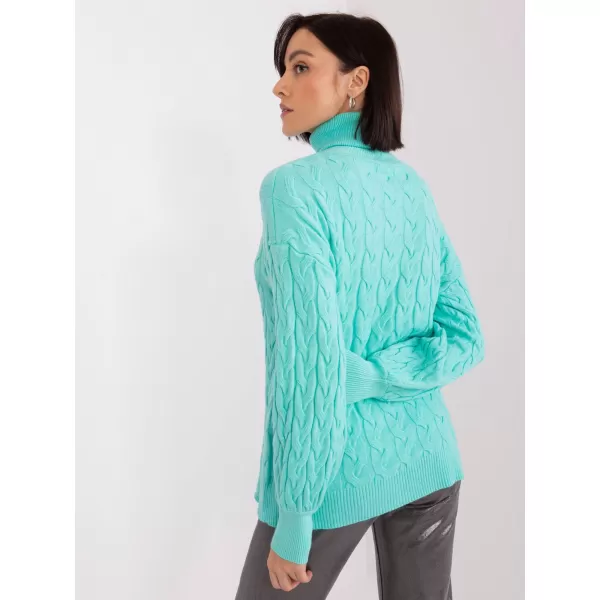  Dámský pletený rolák WOOL FASHION ITALIA AT-SW-2348.88 MINT 