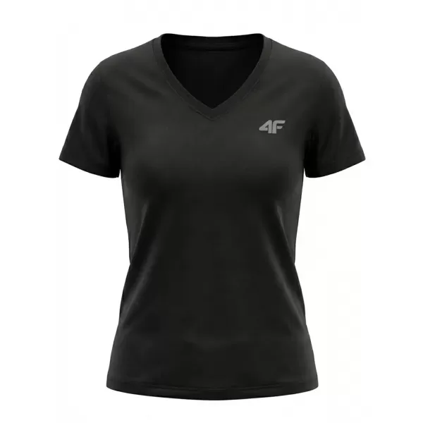  Dámské triko 4F 4FWMM00TTSHF3307 DEEP BLACK 