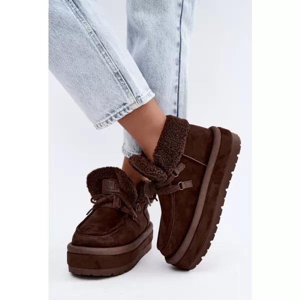  Dámské boty BIG STAR SHOES UU274214 BROWN/BEIGE SHADOWS 