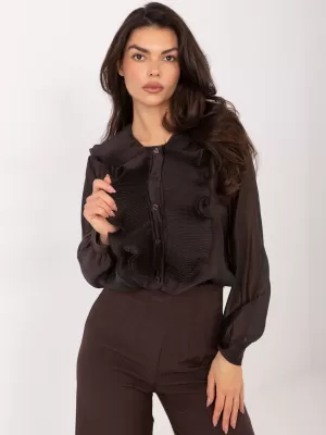 Dámská košile FACTORY PRICE IT-KS-28990.05P DARK BROWN