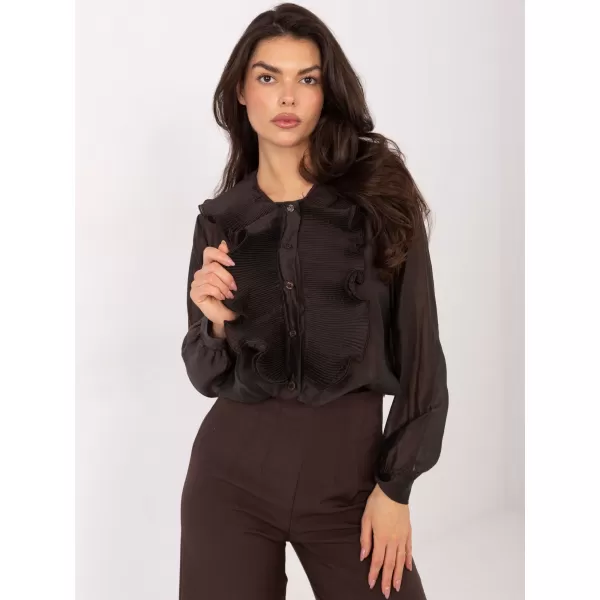  Dámská košile FACTORY PRICE IT-KS-28990.05P DARK BROWN 
