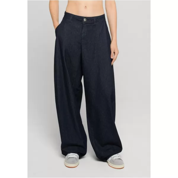  Dámské kalhoty URBAN CLASSICS TB8296 BLUE RINSED WASHED 