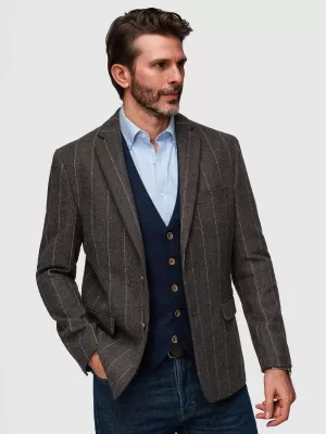 Pánské sako OMBRE M166 DARK BROWN