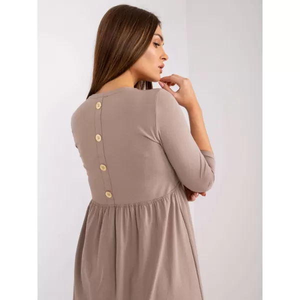  Dámské šaty RUE PARIS RV-SK-7554.74P DARK BEIGE 