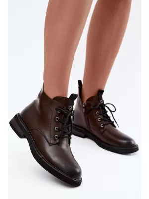 Dámské kotníkové boty D&A CR62-3337 BROWN