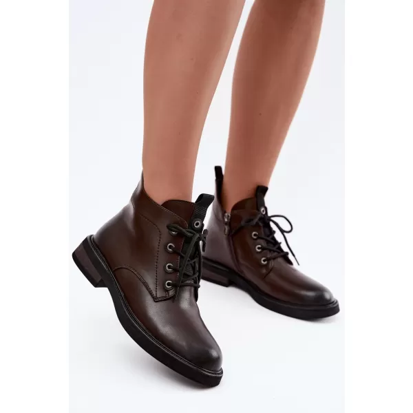 Dámské kotníkové boty D&A CR62-3337 BROWN 