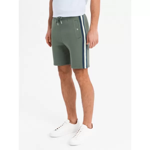  Pánský set kraťas OMBRE Z128 CREAM/OLIVE 
