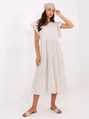 Dámské šaty OCH BELLA TW-SK-BI-6-2172.96 LIGHT BEIGE