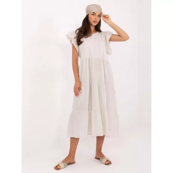  Dámské šaty OCH BELLA TW-SK-BI-6-2172.96 LIGHT BEIGE 