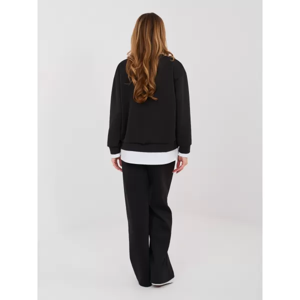  Dámská tepláková souprava RUE PARIS IT-KMPL-22230.18 BLACK 