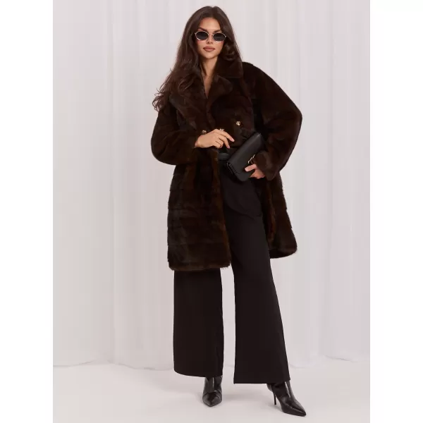  Dámský kabát FACTORY PRICE MBM-PL-25-32.98P DARK BROWN 