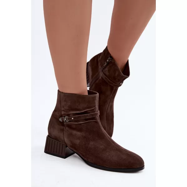  Dámské kotníkové boty D&A CR62-3476 BROWN 