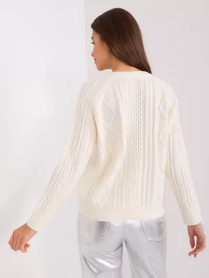 Dámský svetr WOOL FASHION ITALIA AT-SW-2346-2.99P ECRU