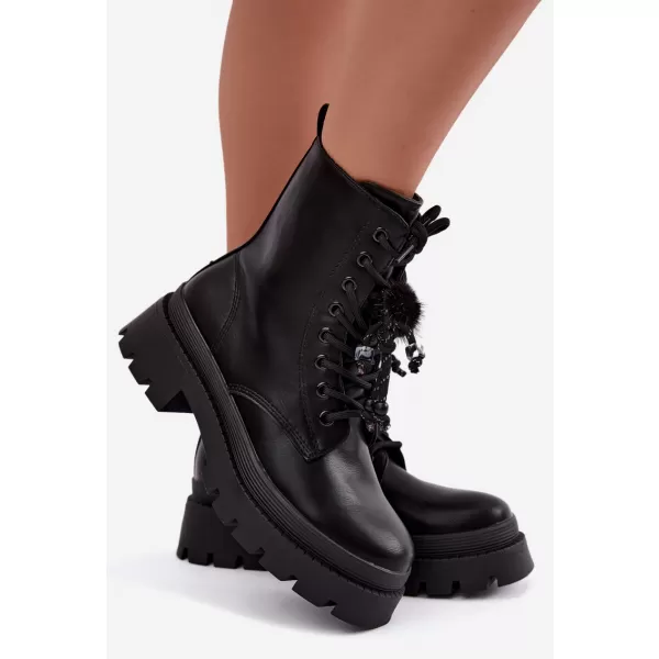  Dámské kotníkové boty BOTO QH7838 BLACK 