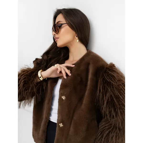  Dámská bunda FACTORY PRICE MBM-KR-25-62.00P BROWN 