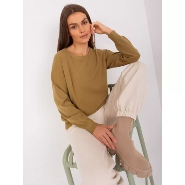  Dámský svetr WOOL FASHION ITALIA AT-SW-2325.95P OLIVE 
