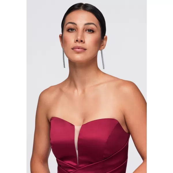  Dámské šaty LARICA LA-OM-DLR403 BURGUNDY 