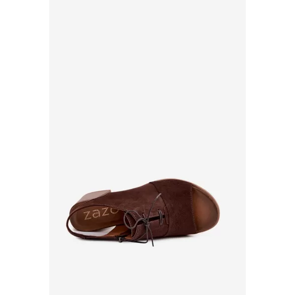  Dámské sandály ZAZOO 40523 CHOCOLATE 