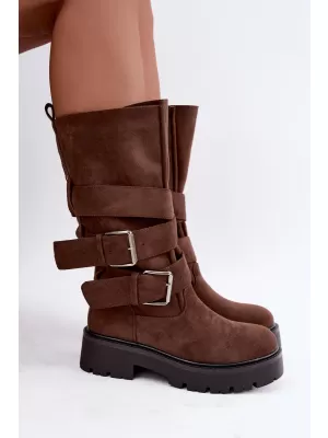Dámské kozačky BOTO LQ-179 BROWN
