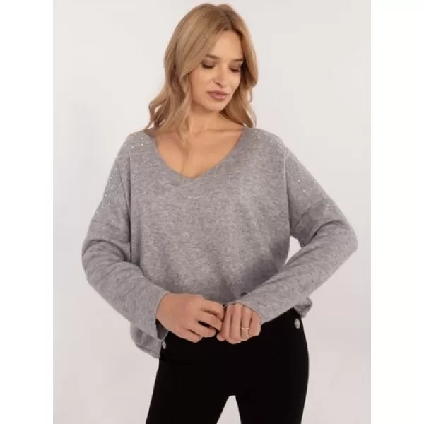  Dámský svetr ITALY MODA DHJ-SW-17690.21 GRAY 