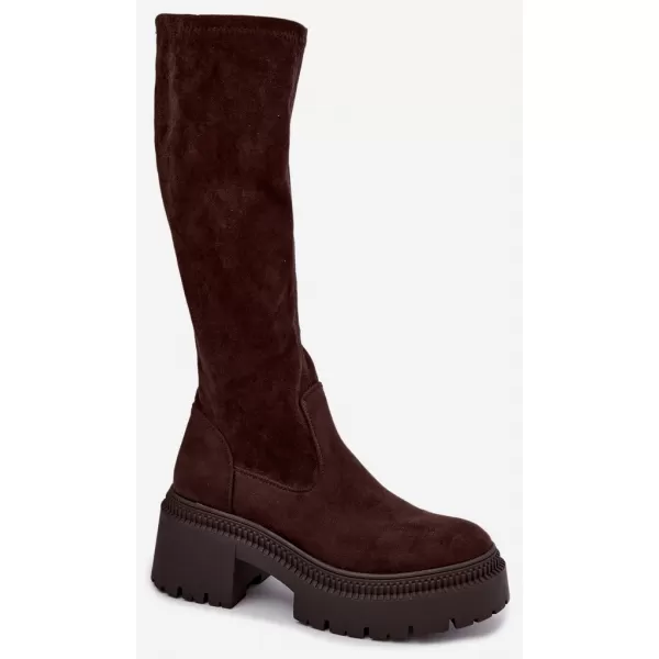  Dámské kozačky BOTO 9671A-1 BROWN 