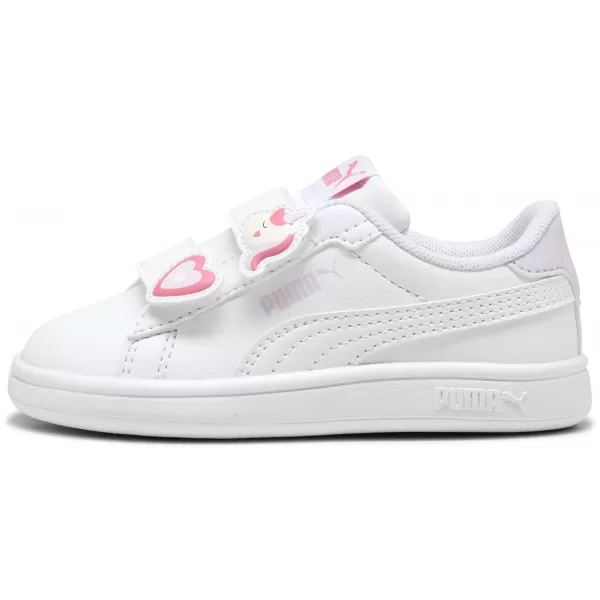  Dětské tenisky PUMA SMASH 3.0 BADGES V INF 397287-07 PUMA WHITE/MAGIC ROSE 