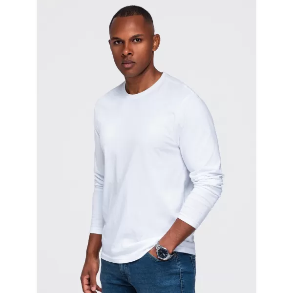  Pánské tričko OMBRE OM-LSBL-0142 WHITE 