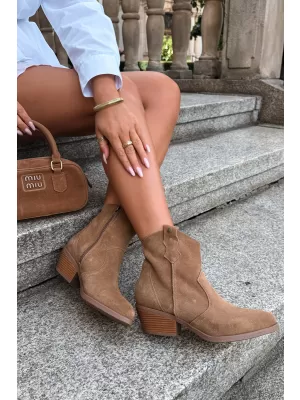 Dámské kotníkové boty BIG STAR SHOES TT274953 BÉŽOVÁ