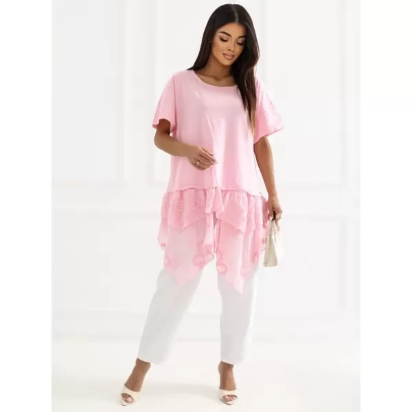  Dámské triko ITALY MODA IT-SK-81869.54 BRIGHT PINK 