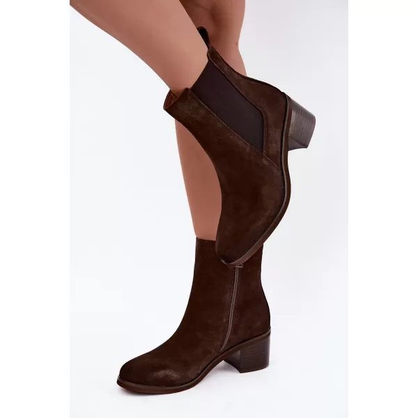  Dámské chelsea boty VINCEZA 133105 CHOCOLATE 