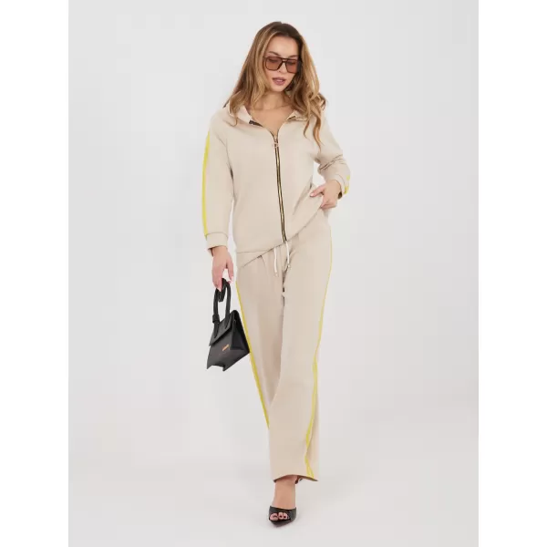  Dámská tepláková souprava RUE PARIS IT-KMPL-21782.93 BEIGE 