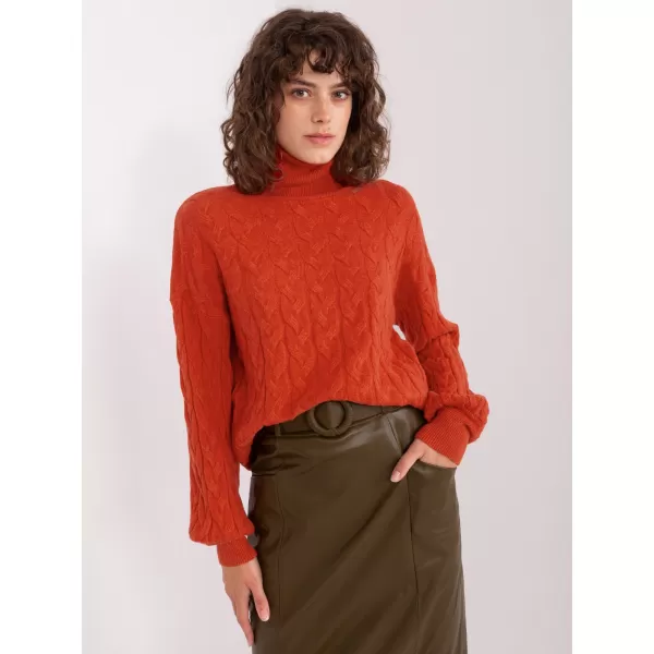  Dámský svetr WOOL FASHION ITALIA AT-SW-2348.88 DARK ORANGE 