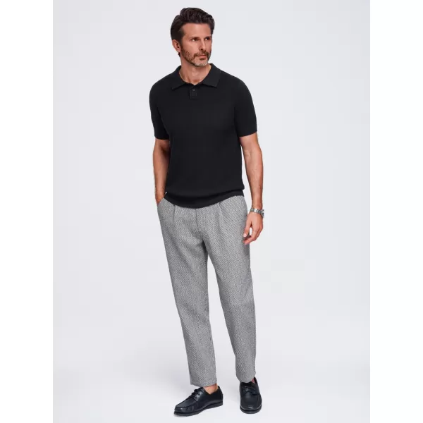  Pánské polo tričko OMBRE OM-POSS-0178 BLACK 