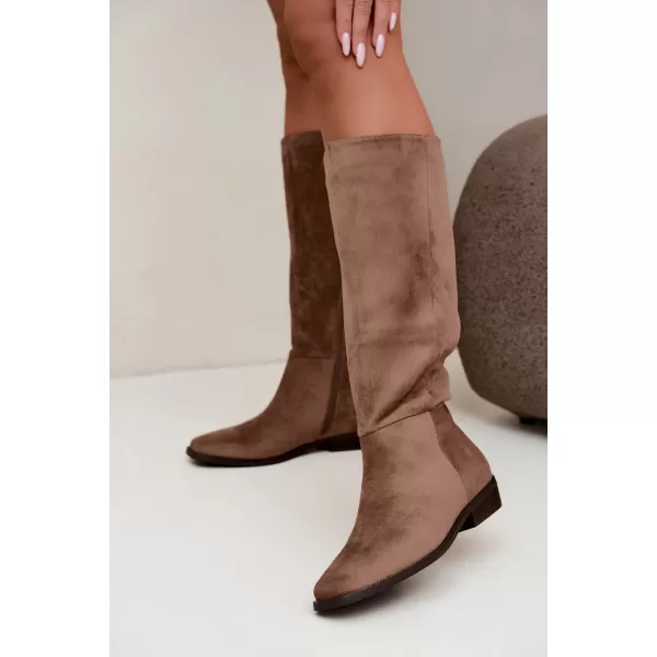  Dámské kozačky BOTO 1162 BÉŽOVÁ 