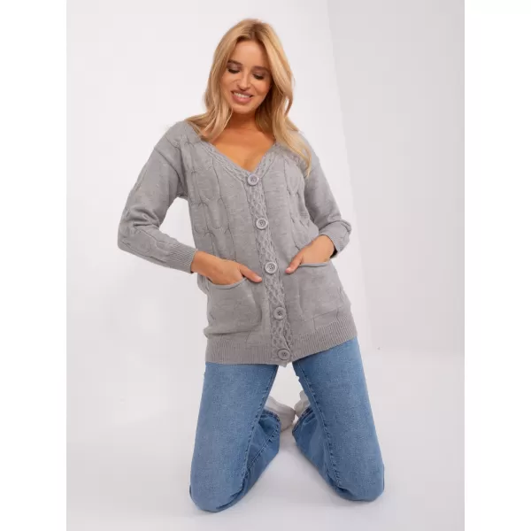  Dámský svetr WOOL FASHION ITALIA AT-SW-2241.36P GRAY 