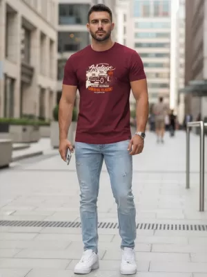 Pánské triko DSTREET NX5082R BORDO