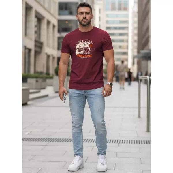  Pánské triko DSTREET NX5082R BORDO 