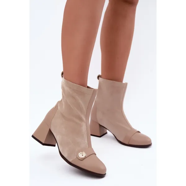  Dámské kotníkové boty MACIEJKA K7819-04/00-7 BEIGE 