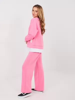 Dámská tepláková souprava RUE PARIS IT-KMPL-22230.64 DARK PINK