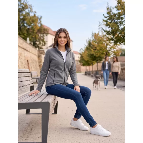  Dámská fleece mikina ALTISPORT ALW002853 ČERNÝ MELÍR 