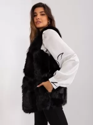 Dámská vesta WOOL FASHION ITALIA AT-KZ-2375.00P NOIRE
