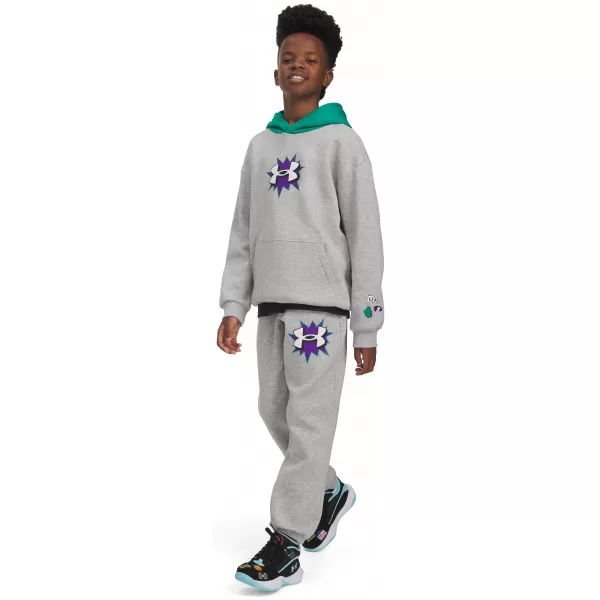  Chlapecké tepláky UNDER ARMOUR UA B RIVAL FLC GRAPHICS JGR 6013403-011 ŠEDÁ 